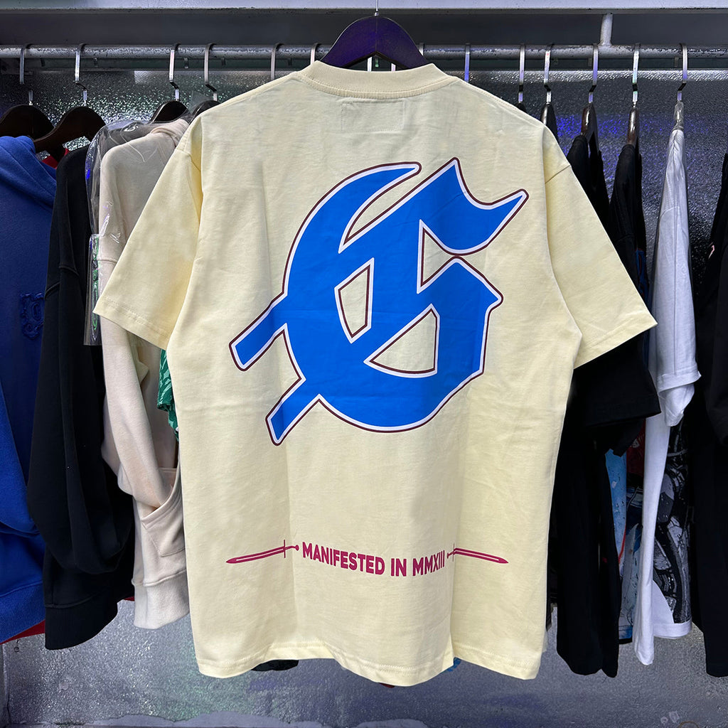 Godspeed T Shirts Convenience Store White Car Printing Cotton Casual Short Sleeve Men's and Women's