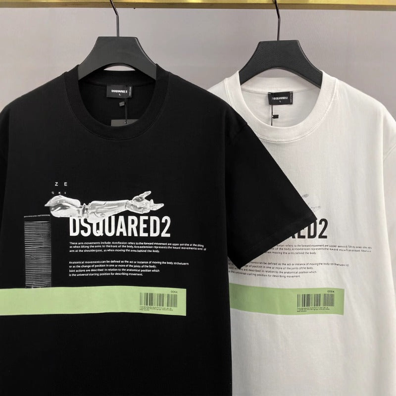 DSQ2 T Shirts Tide Brand Short Sleeve Bottom Shirt Couple
