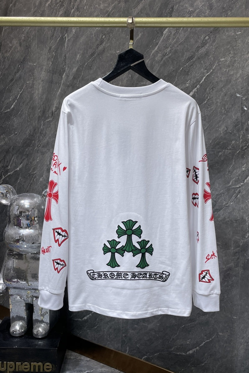 Chrome heart Long Sleeve Shirts High-quality 100% cotton streetwear