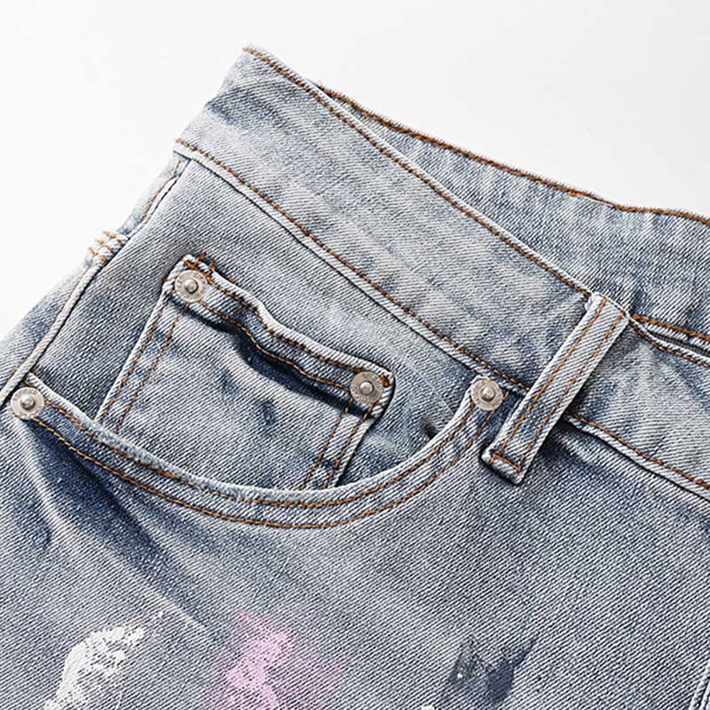 Mens trendy purple jeans, 100% cotton Denim Shorts #PU510