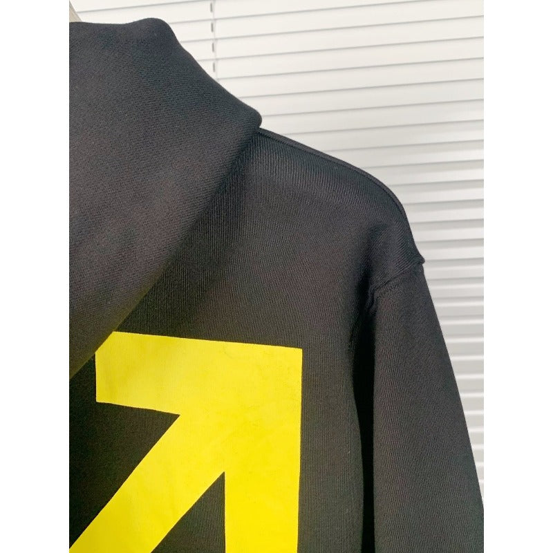 OW  hoodie oil painting series arrow pattern hooded