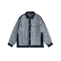 Unisex Jacket Retro Washed Denim Clothes Jacket Men's and Women's Loose Stitching Cardigan Jacket