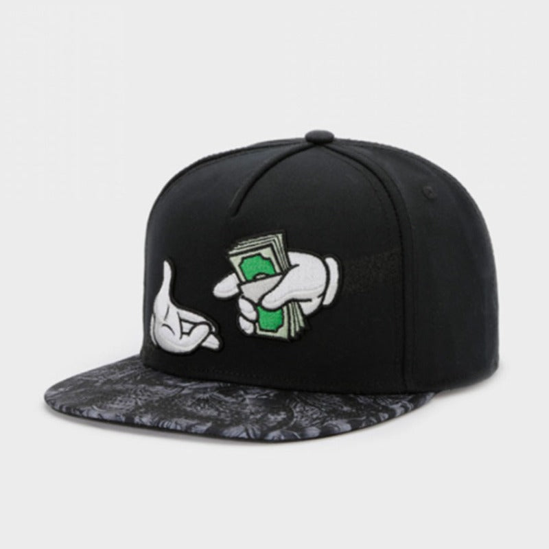 Trendy flat brimmed snapback hats men's shade