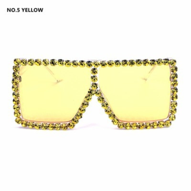 Trendy punk glasses square frame