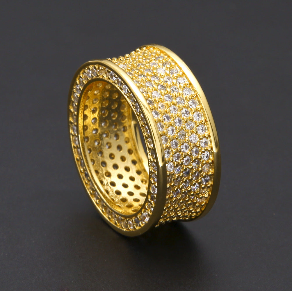 Rings Hip Hop Ring 18K Gold with Diamonds St. Valentine's Spectrum