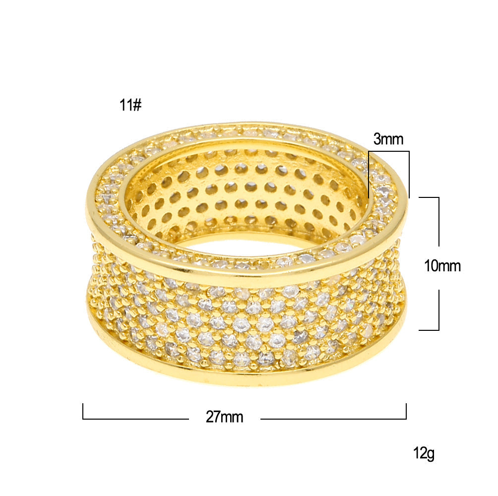Rings Hip Hop Ring 18K Gold with Diamonds St. Valentine's Spectrum
