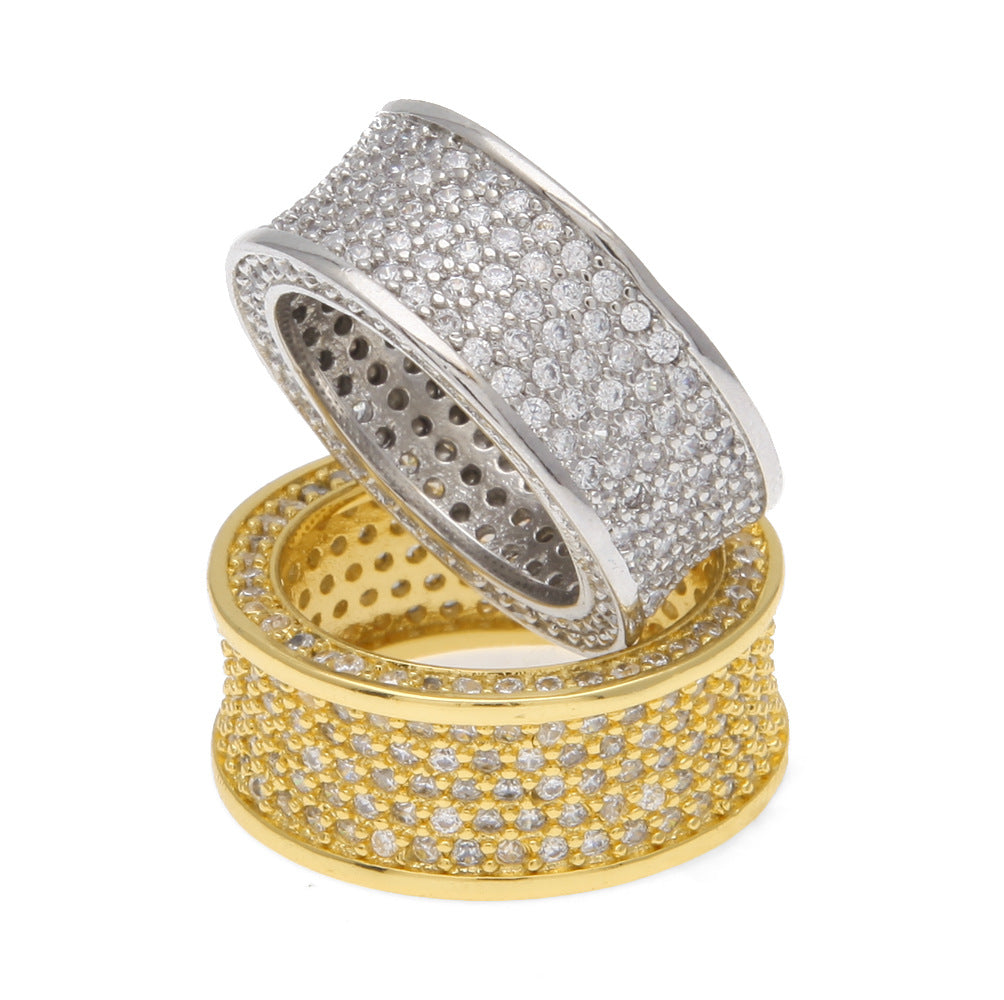 Rings Hip Hop Ring 18K Gold with Diamonds St. Valentine's Spectrum