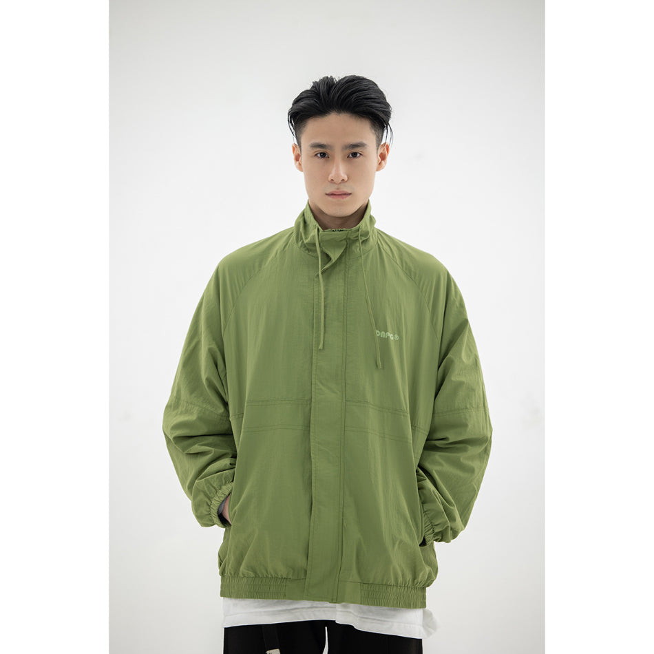 Unisex Jacket Simple Loose Retro Stand Collar Jacket Men's Coat