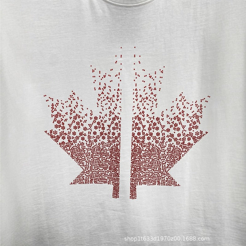 DSQ2 T Shirts Maple Leaf Letters