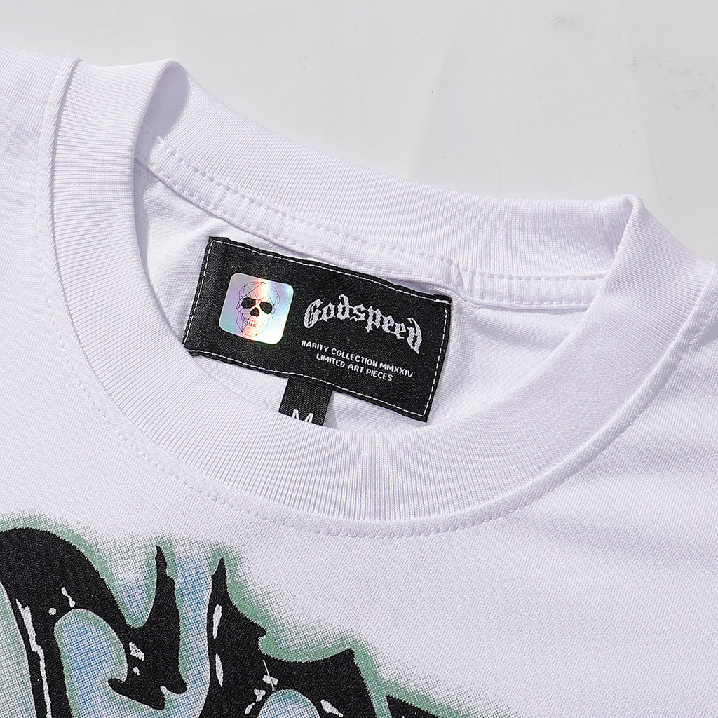 Godspeed T Shirts Skull Marines Printed Cotton Casual Short Sleeves Men and Women