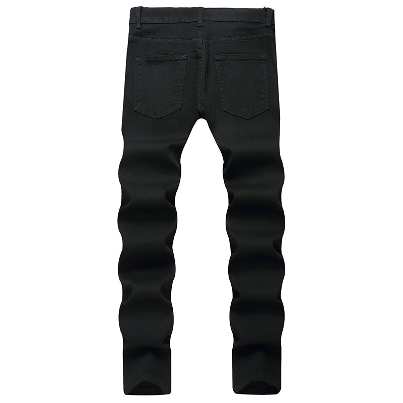 Mens Fashion Jeans Green glowing skull 5709#