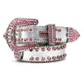 Hip-hop punk rhinestone belt rhinestone crown belt