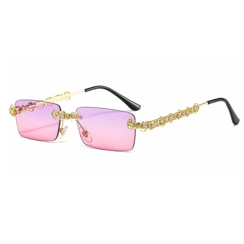Trendy punk glasses square sunshade uv protection