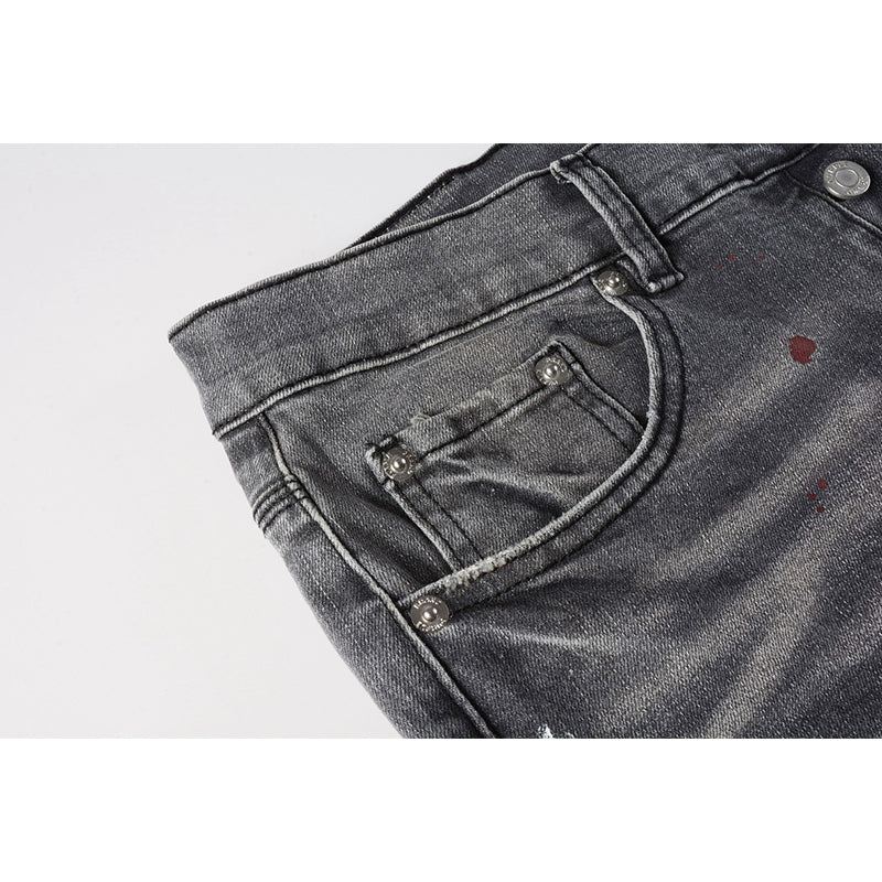Mens trendy purple jeans, 100% cotton Pure Cotton High Street Trend