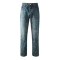Mens trendy purple jeans, 100% cotton Rhinestones #9139