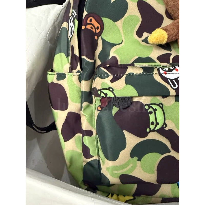 Bathing Ape Bape Bag Camouflage Little Monkey Backpack Small School Bag Backpack Female