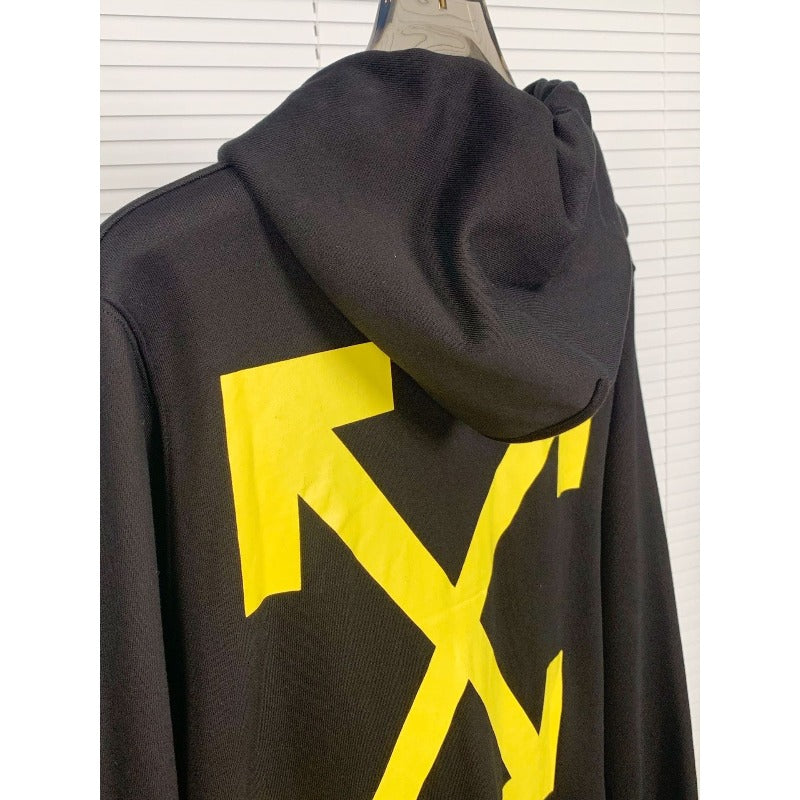 OW  hoodie oil painting series arrow pattern hooded
