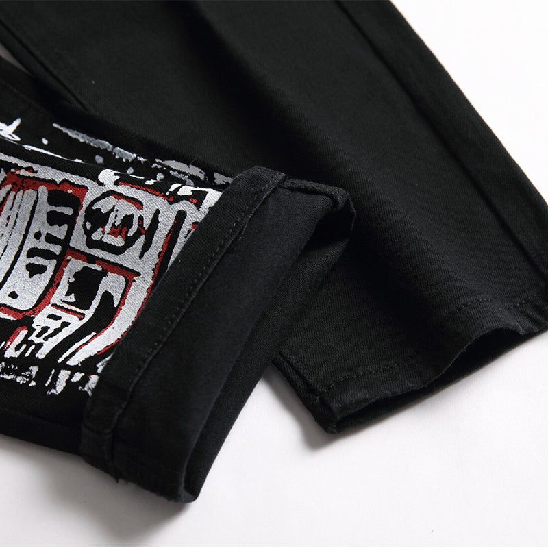 Mens Fashion Jeans Street graffiti style 5601# 5608#