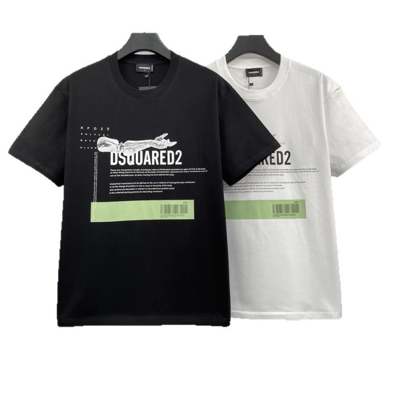 DSQ2 T Shirts Tide Brand Short Sleeve Bottom Shirt Couple
