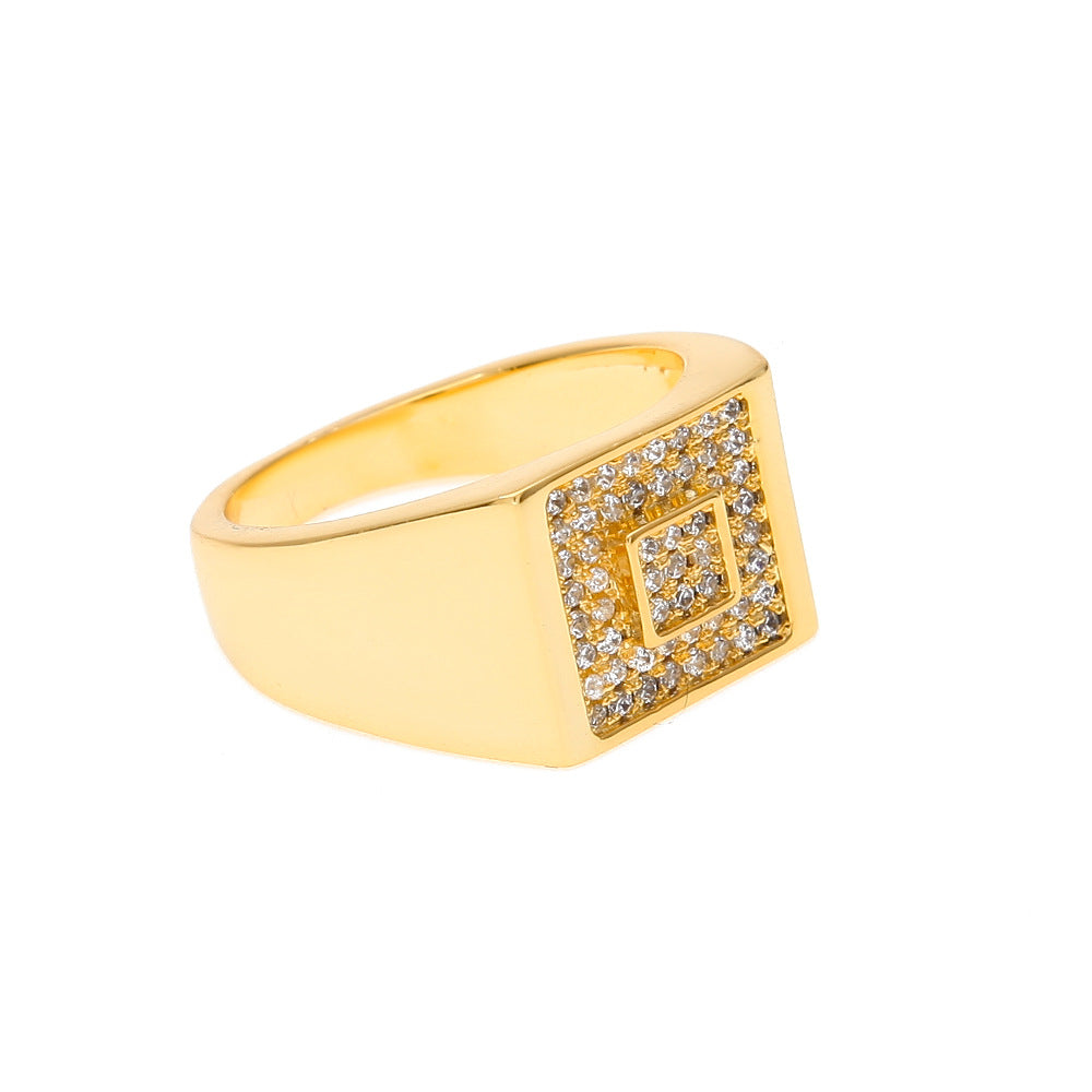Rings Hip Hop Hipster Zircon Ring Vintage St. Valentine's