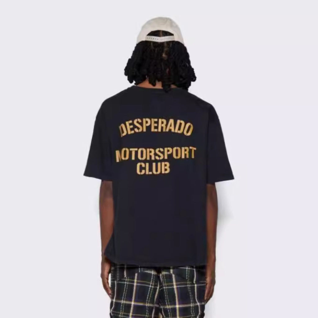 Rhude T Shirt Racing Club Alphabet Slogan Printed Short Sleeve T-Shirt