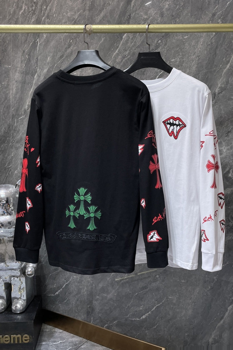 Chrome heart Long Sleeve Shirts High-quality 100% cotton streetwear