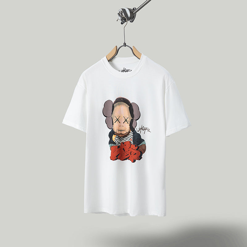 Travis Scott T Shirts Cactus Jack x Utopia x KAW joint doll short sleeve
