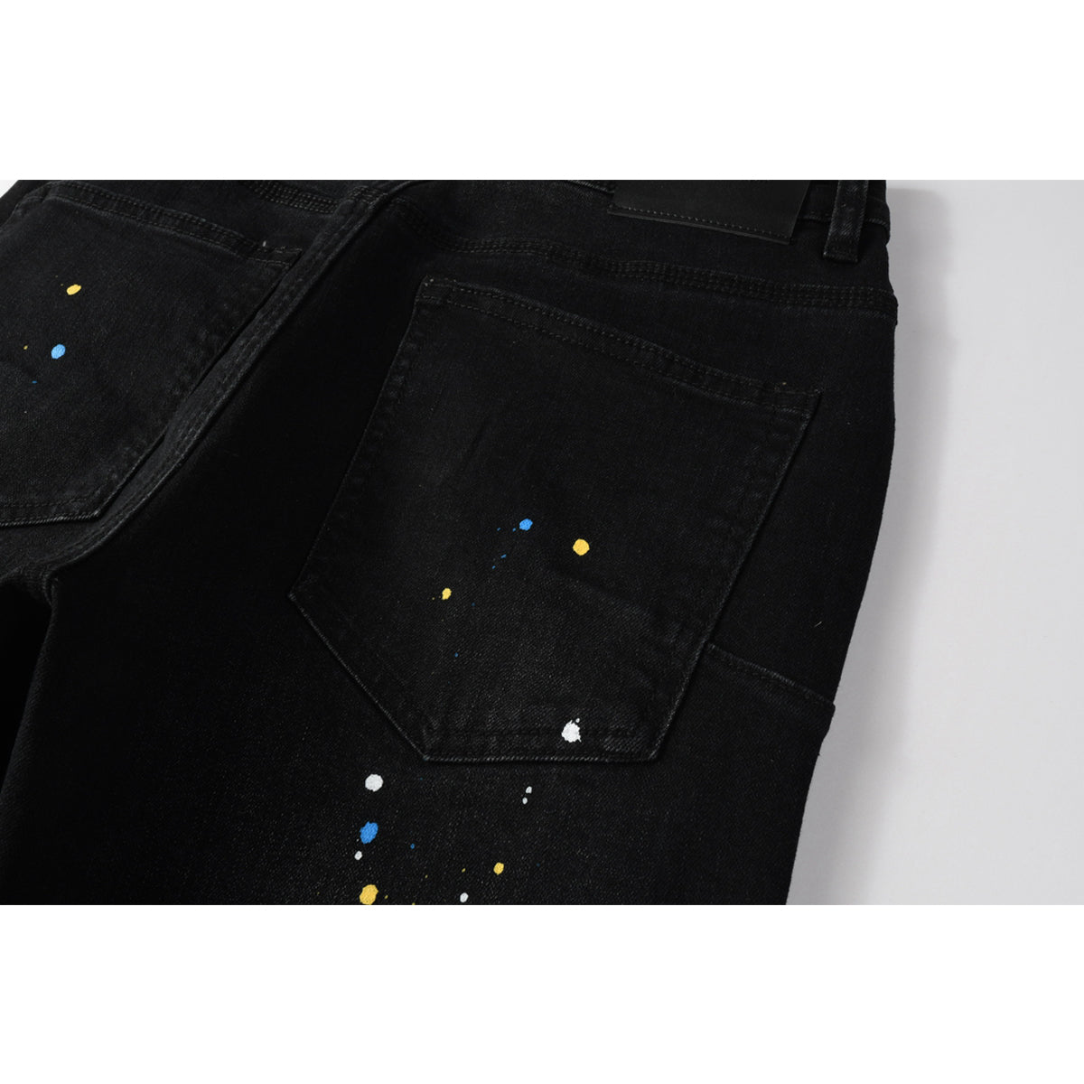 Mens trendy purple jeans, 100% cotton High Street Distressed