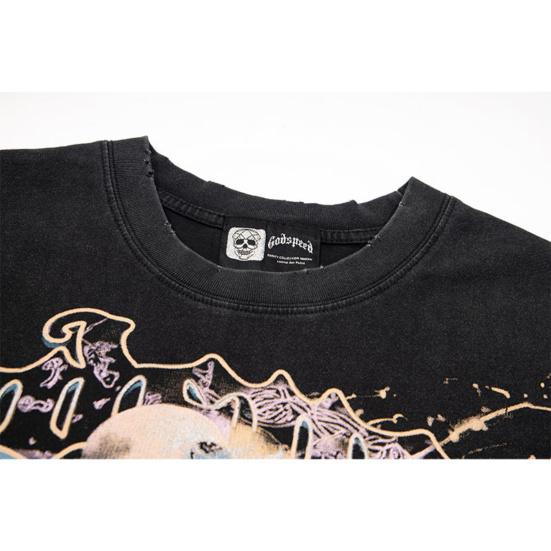 Godspeed T-Shirt Retro Fantasy Pattern