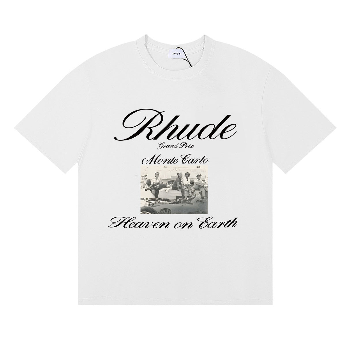 Rhude T Shirts Heave on Earth Printed Cotton Casual Short Sleeve Men and Women