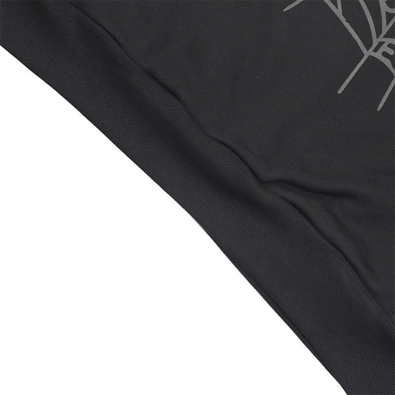 Sp5der Hoodie Cobweb Puff Print Pure Cotton