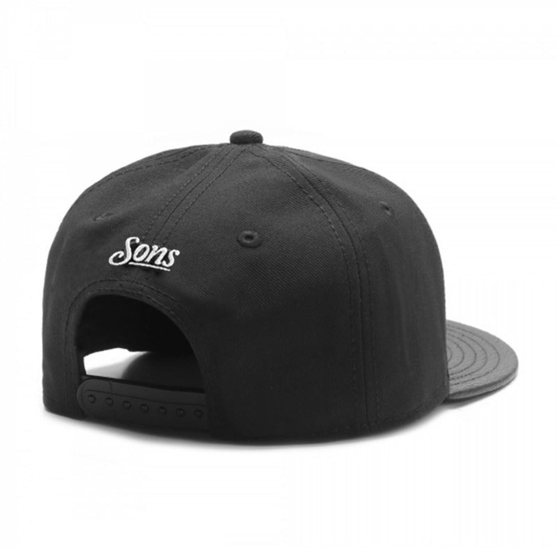Trendy flat brimmed snapback hats letterc leather