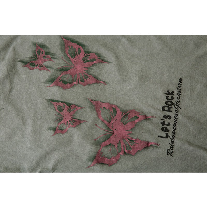 High-quality pure cotton T-shirt vingate campus butterfly chic
