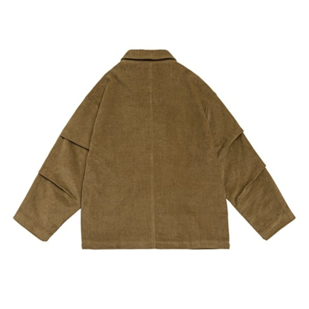 Unisex Jacket Vintage Overalls Jacket Casual Suit Loose Profile Corduroy Jacket