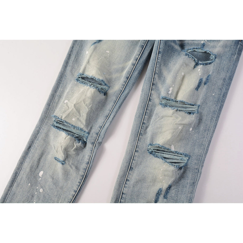 Mens trendy purple jeans, 100% cotton Pure Cotton High Street Trend