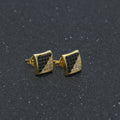 Earrings Hip Hop Zircon Square Earrings Spectrum
