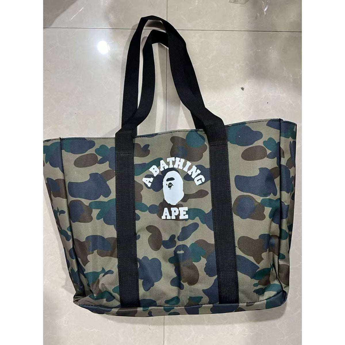Bathing Ape Bape Bag Camouflage Large Capacity Waterproof Casual Shoulder Portable Tote Bag
