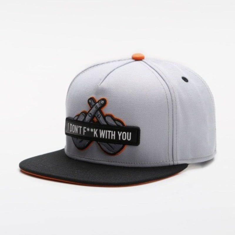 Trendy flat brimmed snapback hats DON'T FUCK CAP