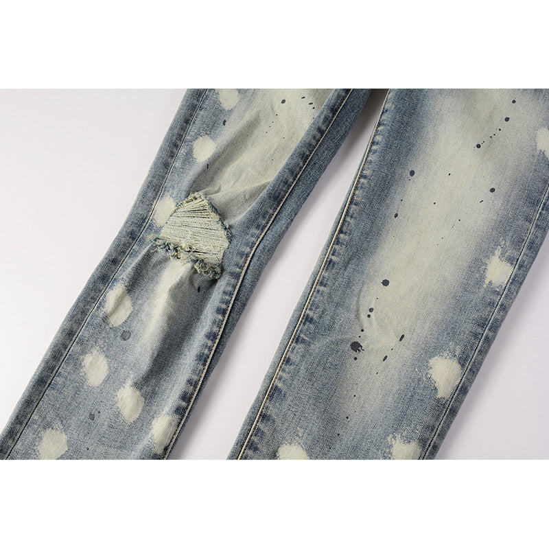 Mens trendy purple jeans, 100% cotton Pure Cotton High Street Trend