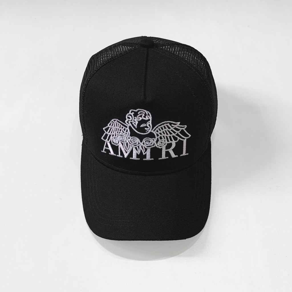 Amiri Hat Peaked Cap Sunshade Beach Casual Hat Adjustable Metal Lock Baseball Cap