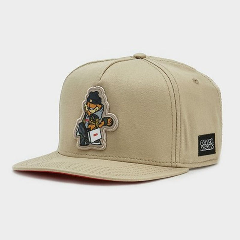 Trendy flat brimmed snapback hats cartoon