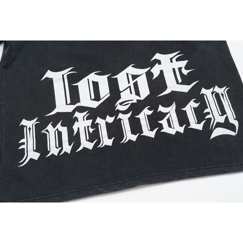 Lost Intricacy T-Shirt Skull Wash Casual Short Sleeve T-Shirt