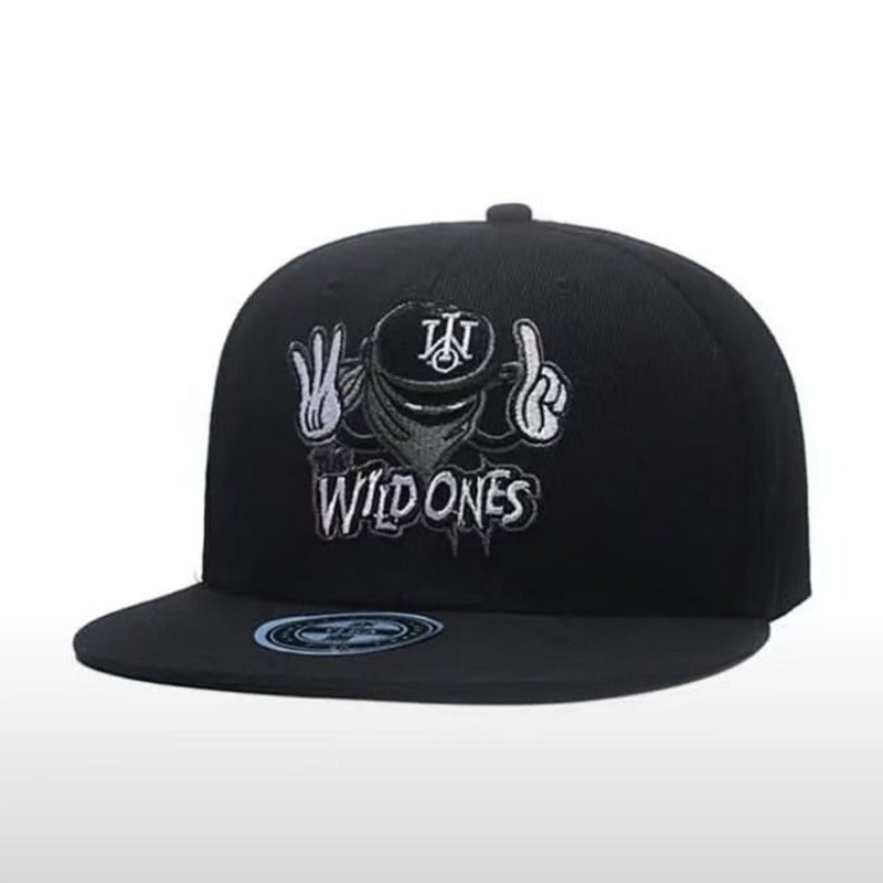 Trendy flat brimmed snapback hats men's and women's hats adjustable
