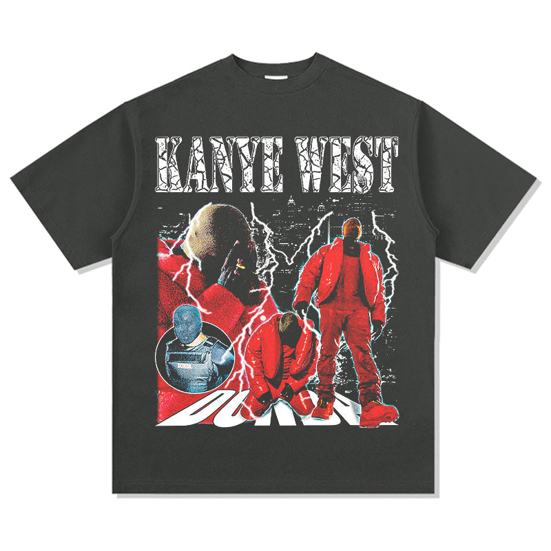 Kanye West red jacket T-shirt