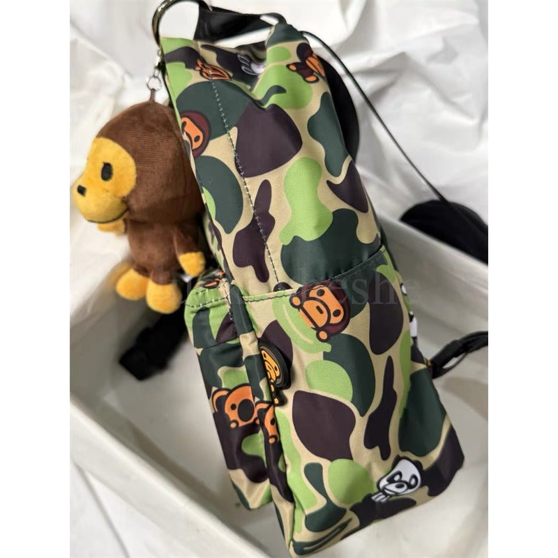 Bathing Ape Bape Bag Camouflage Little Monkey Backpack Small School Bag Backpack Female