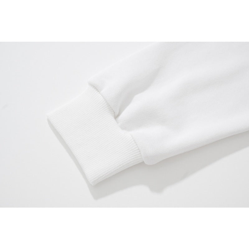 OW  hoodie Multicolored Leaf Arrow Pattern Crew Neck Hoodie