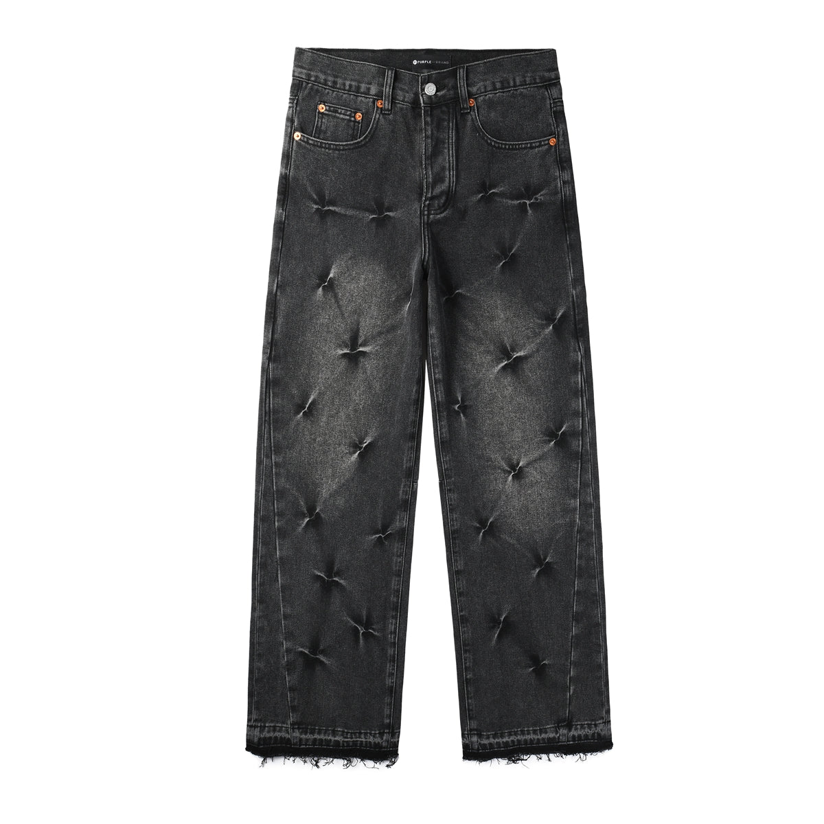 Mens trendy purple jeans, 100% cotton High Street Distressed