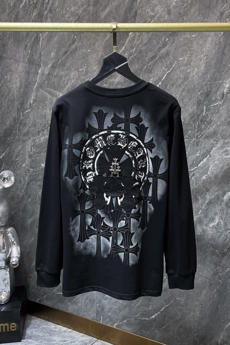 Chrome heart Long Sleeve Shirts High-quality 100% cotton streetwear