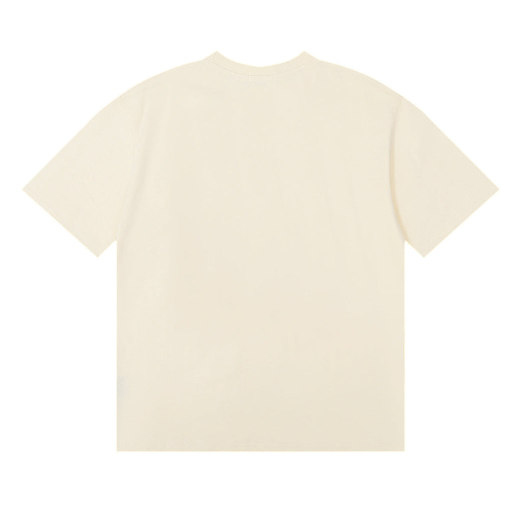 Rhude T Shirts Sailing Sunset Print Cotton Casual Crew Neck Short Sleeve Men and Women