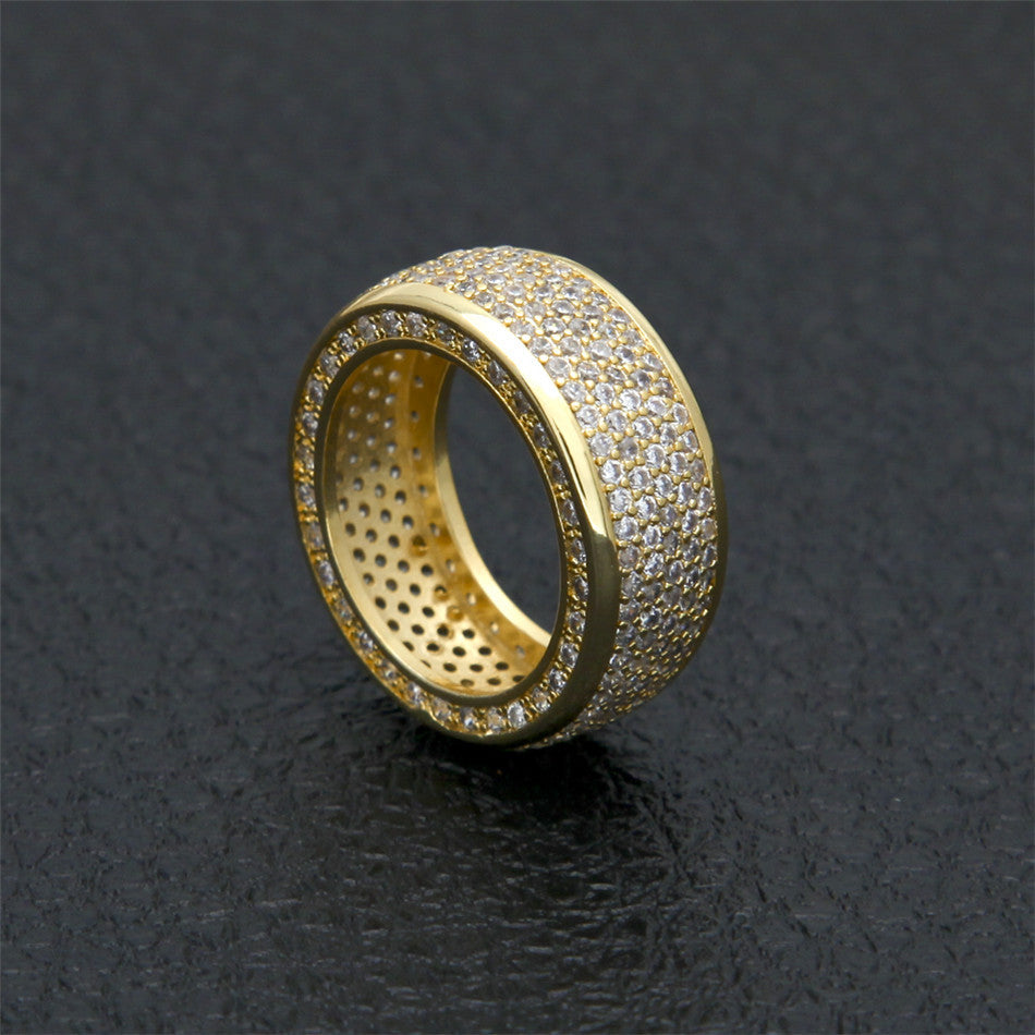 Rings Hip Hop Copper Zircon Ring St. Valentine's Spectrum